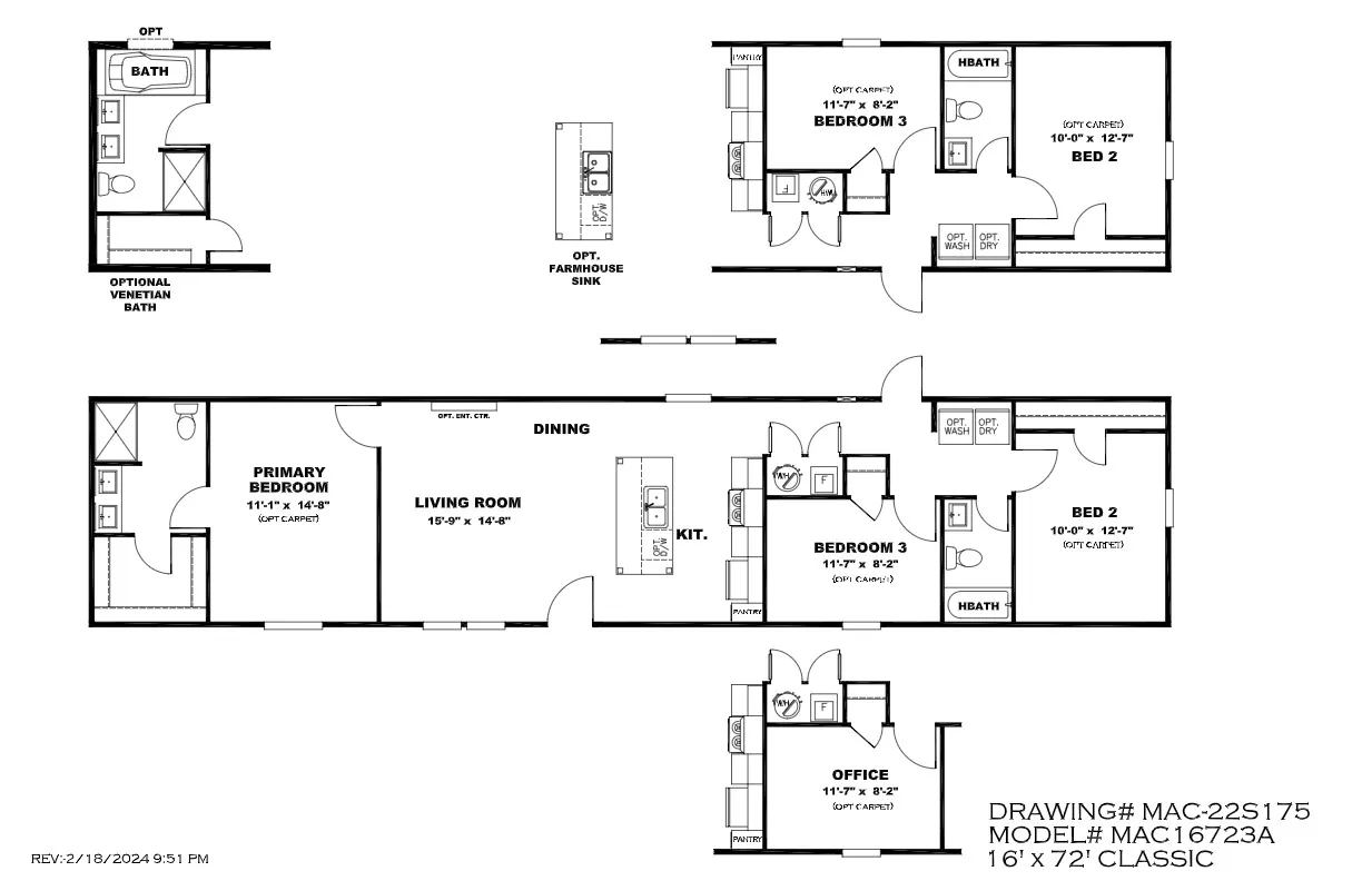 Classic 72 - Kensington Place Flooplan