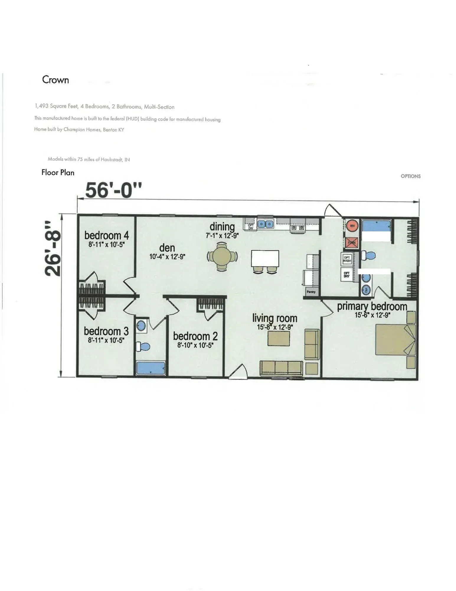 Crown CHPR2856H42P01 Flooplan