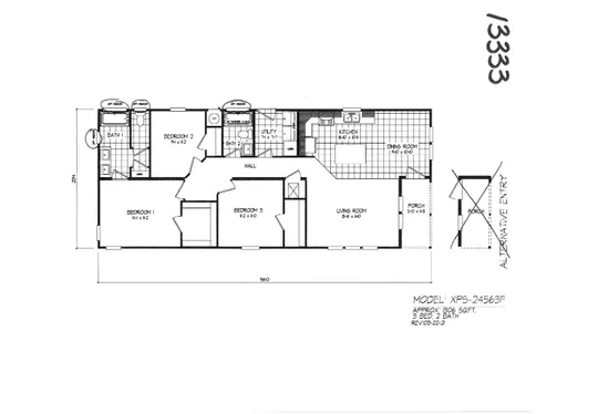 Floor plan 5195 Bennett Rd, Paradise, CA