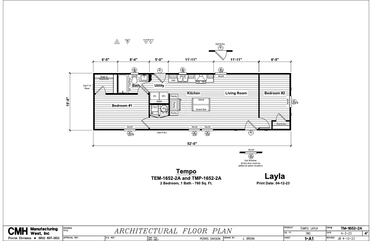 Tempo 16522A Layla Flooplan