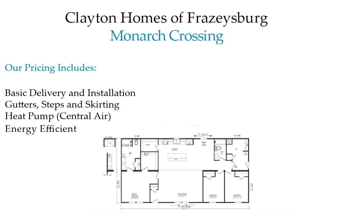 Monarch Crossing (28X56) - Adventure Homes Flooplan