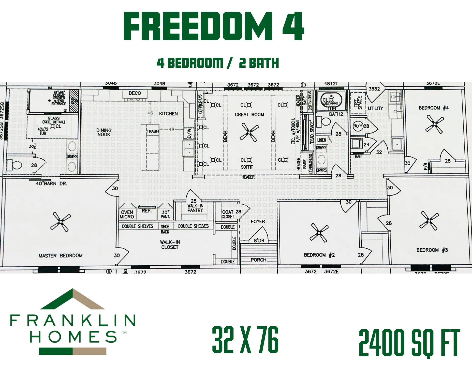 Freedom 4  BY Franklin Flooplan