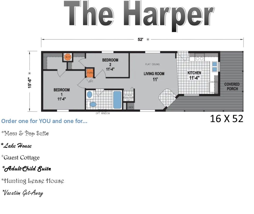 REDUCED!! The Harper Lakehouse w/Furniture & decorfloorplan image