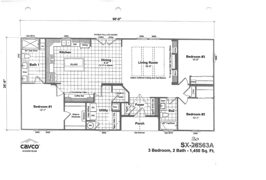 The Ashley - Bright AND Open Modern 3 Bedroom!!  Flooplan