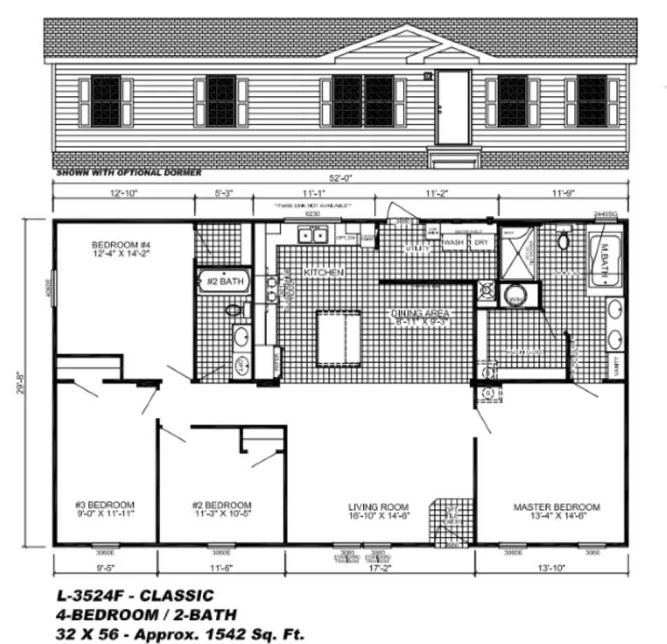 4 Bedroom with huge open kitchen floorplanfloorplan image