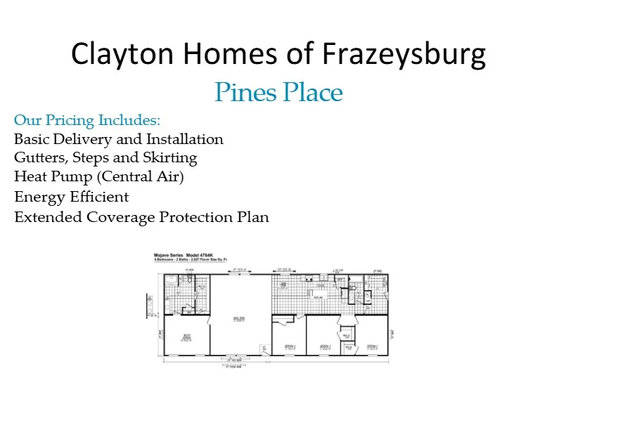 The Pines Place- Great Room W Home Office Flooplan