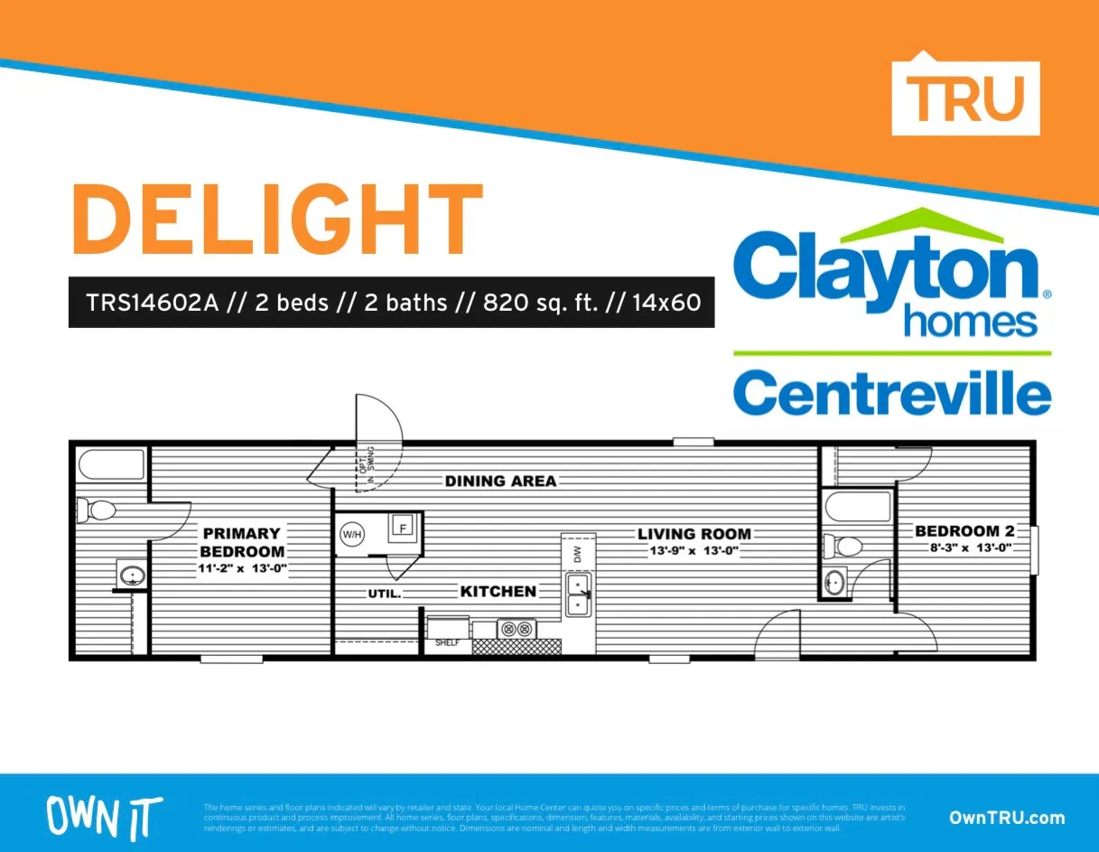 Delight - Furniture Included!! Flooplan