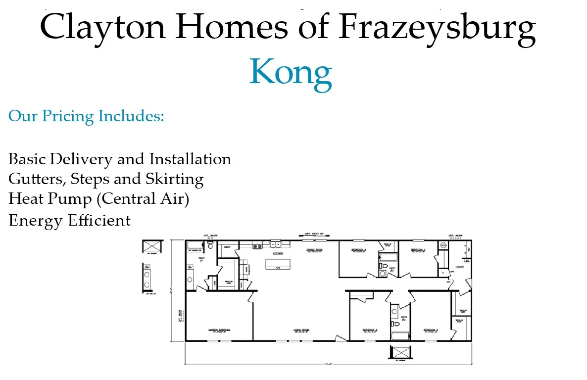 The Kong 5 BR 3 Bath  Flooplan