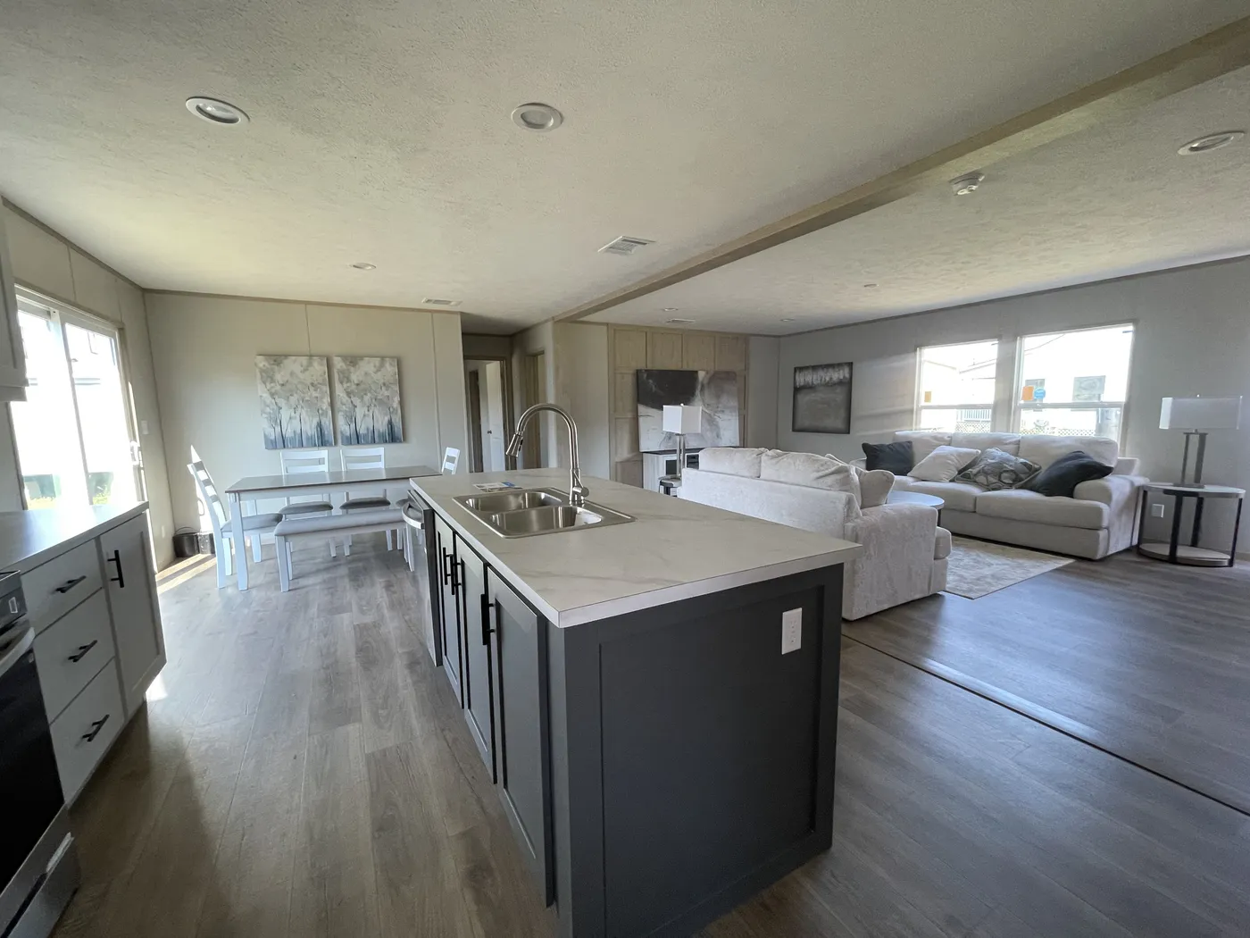 Kitchen, Dining, Living Room View