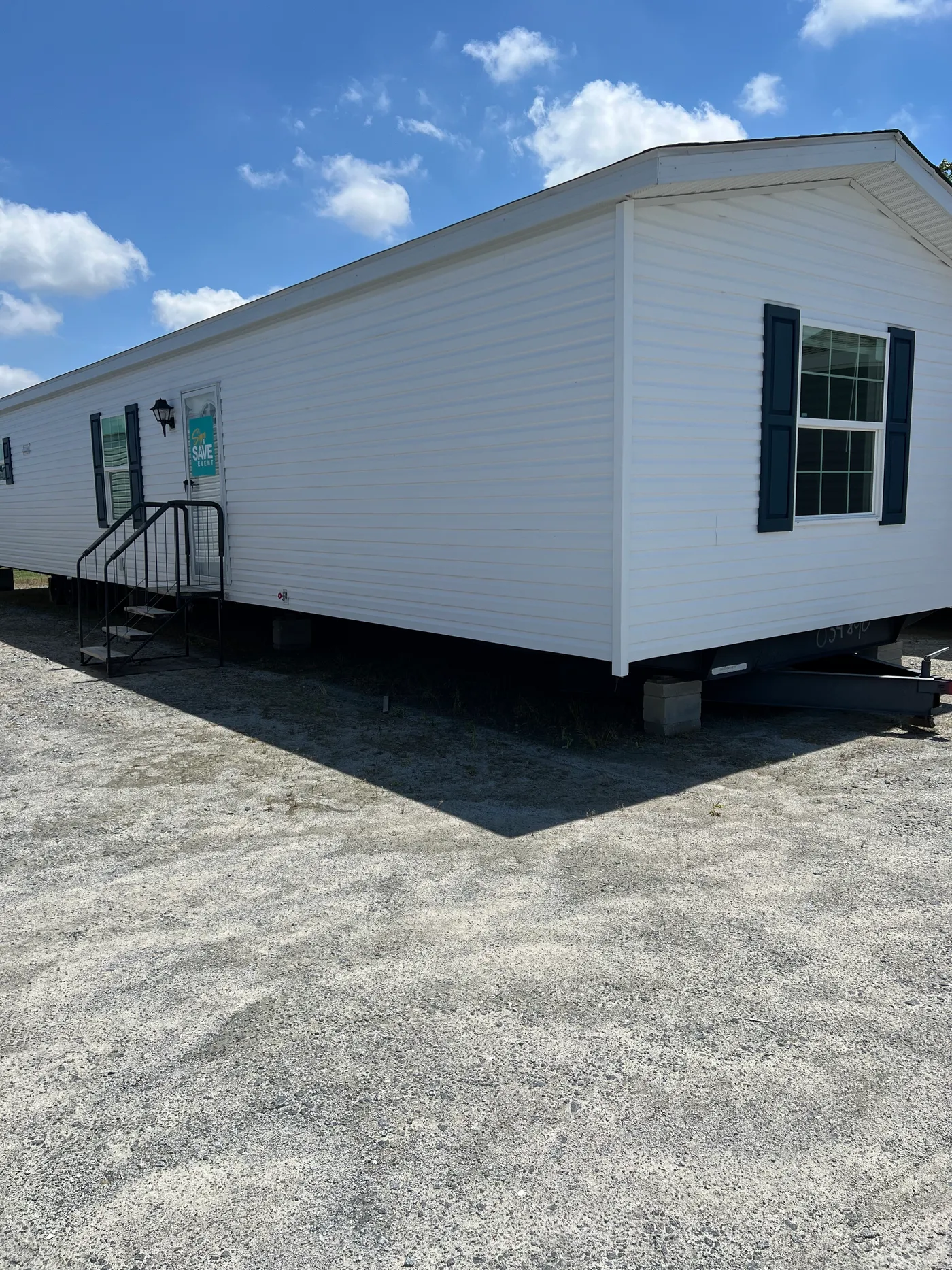 White siding with Indigo Blue Shutters