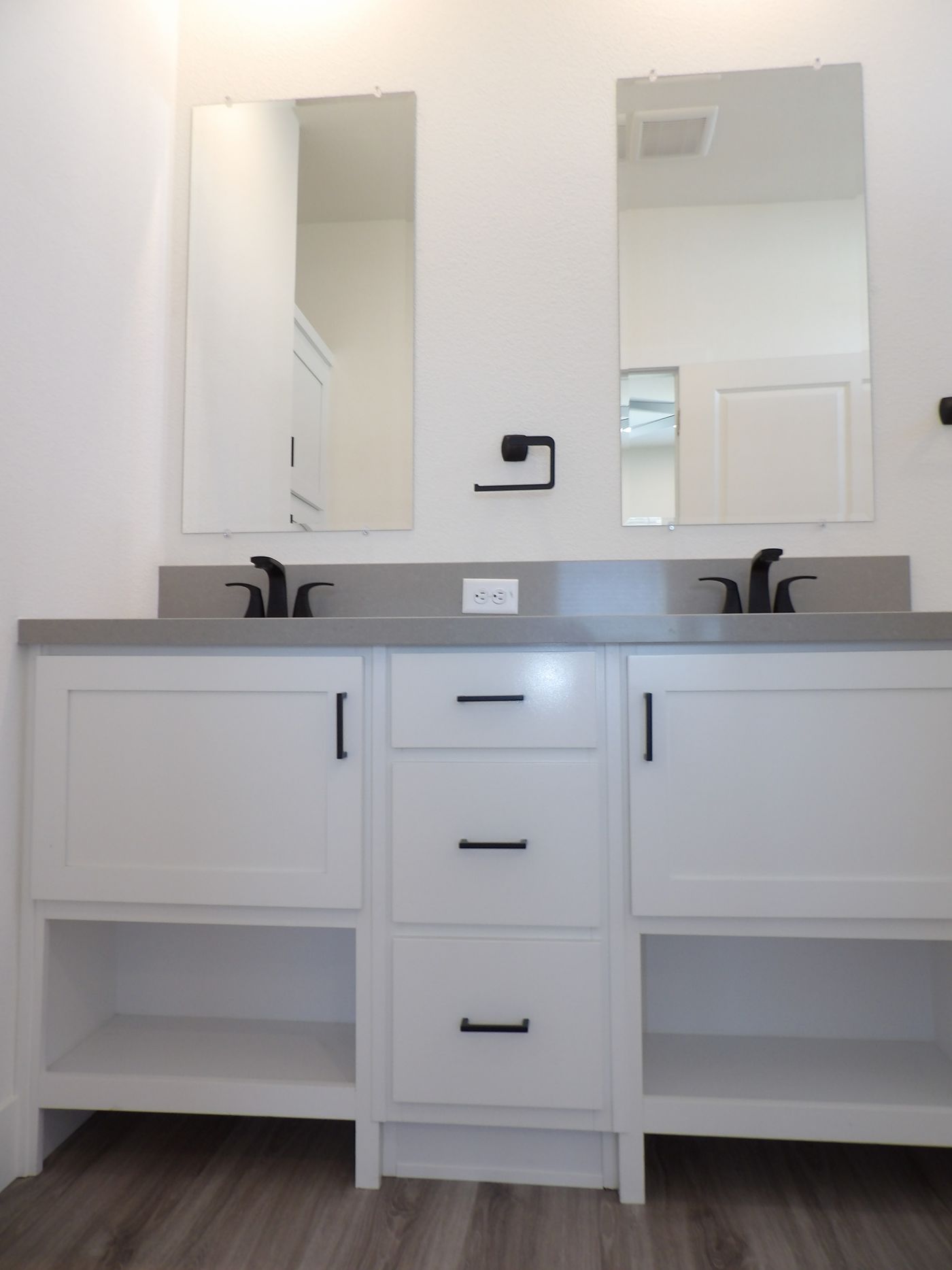 Raised Vanity in Master Bath with dual sinks