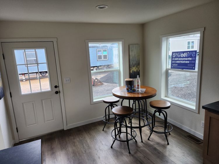 Breakfast nook off the kitchen & exterior door