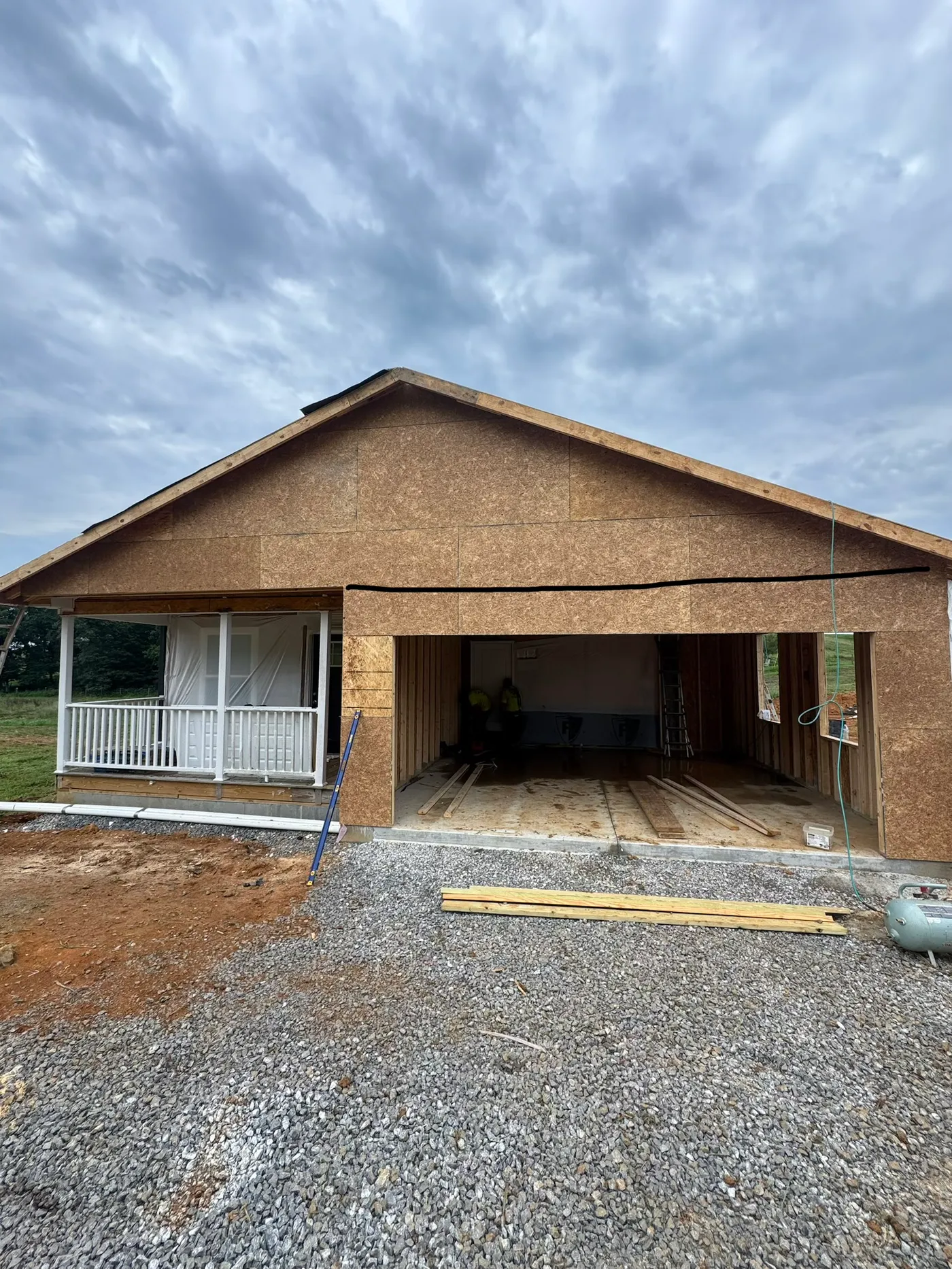 Garage construction. 