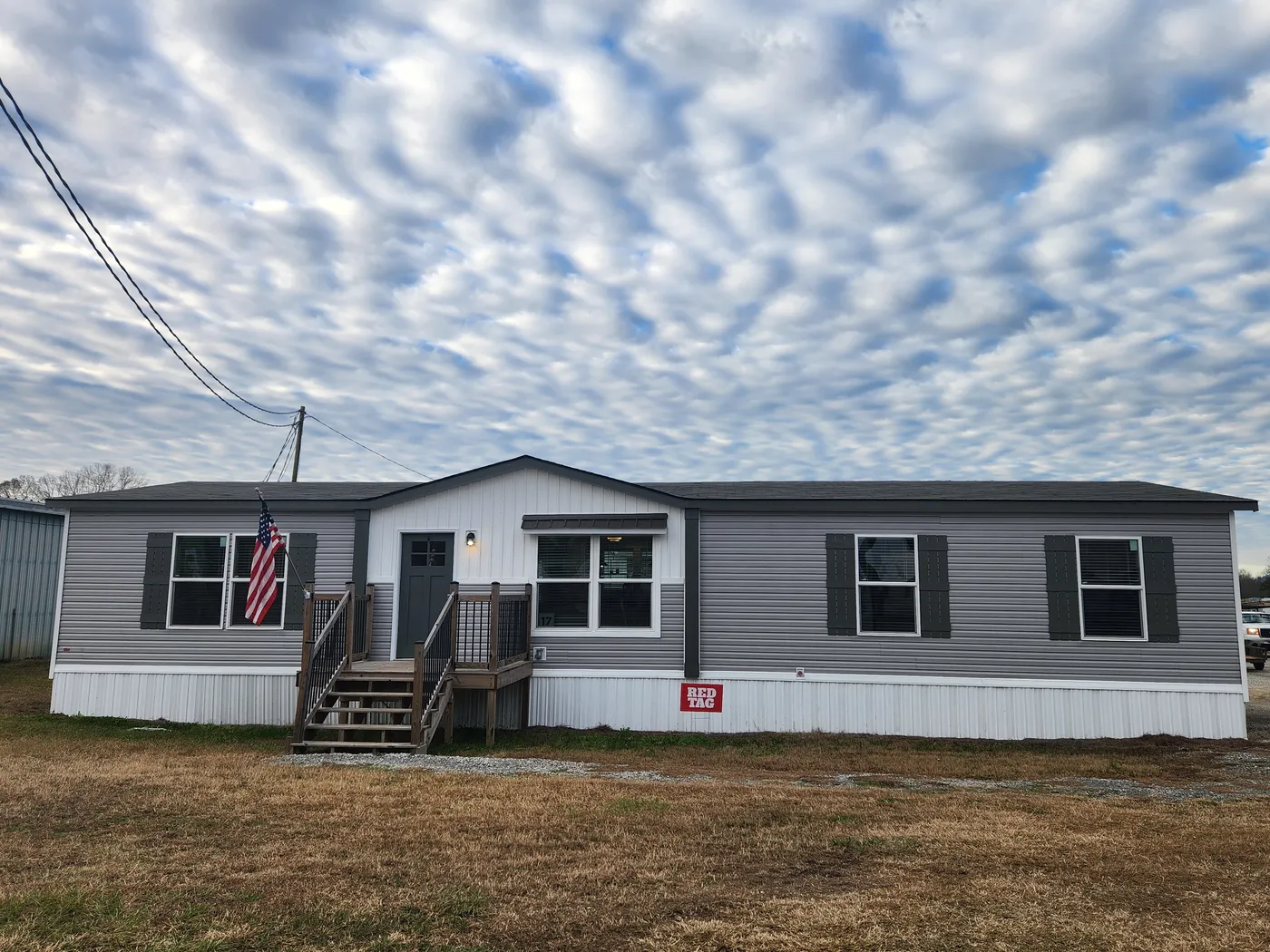 Front of home with Grizzle Gray exterior package