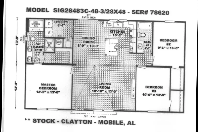 Land & Home in Irvington Oaks Estates Model #1floorplan image