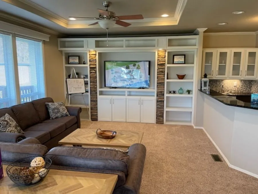 Family Room with Entertainment Center and Wet Bar