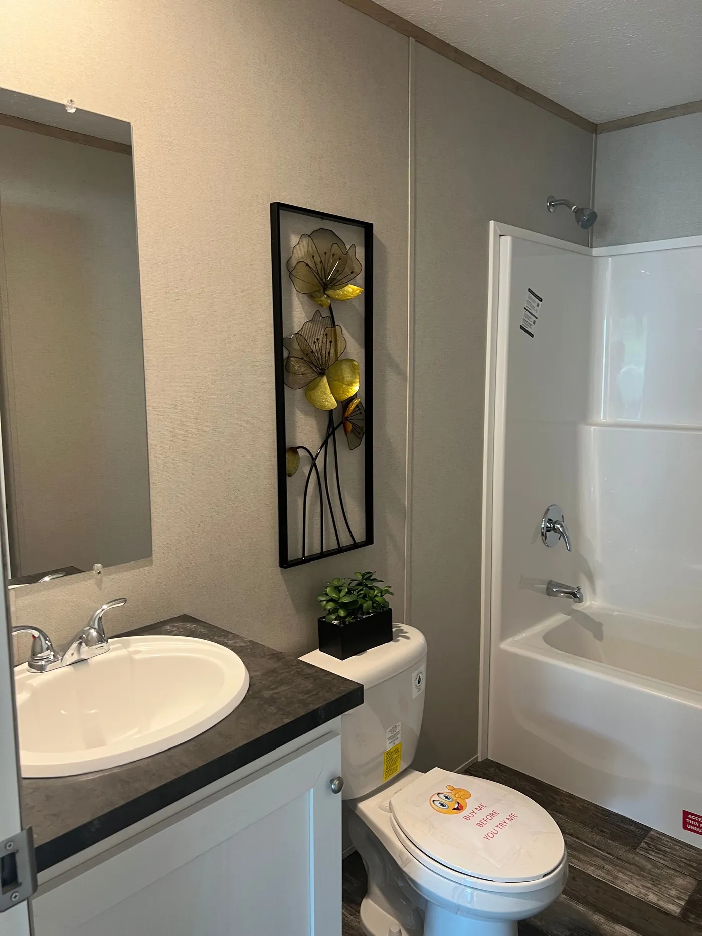 Guest Bathroom - Fiberglass Shower Tub Combo