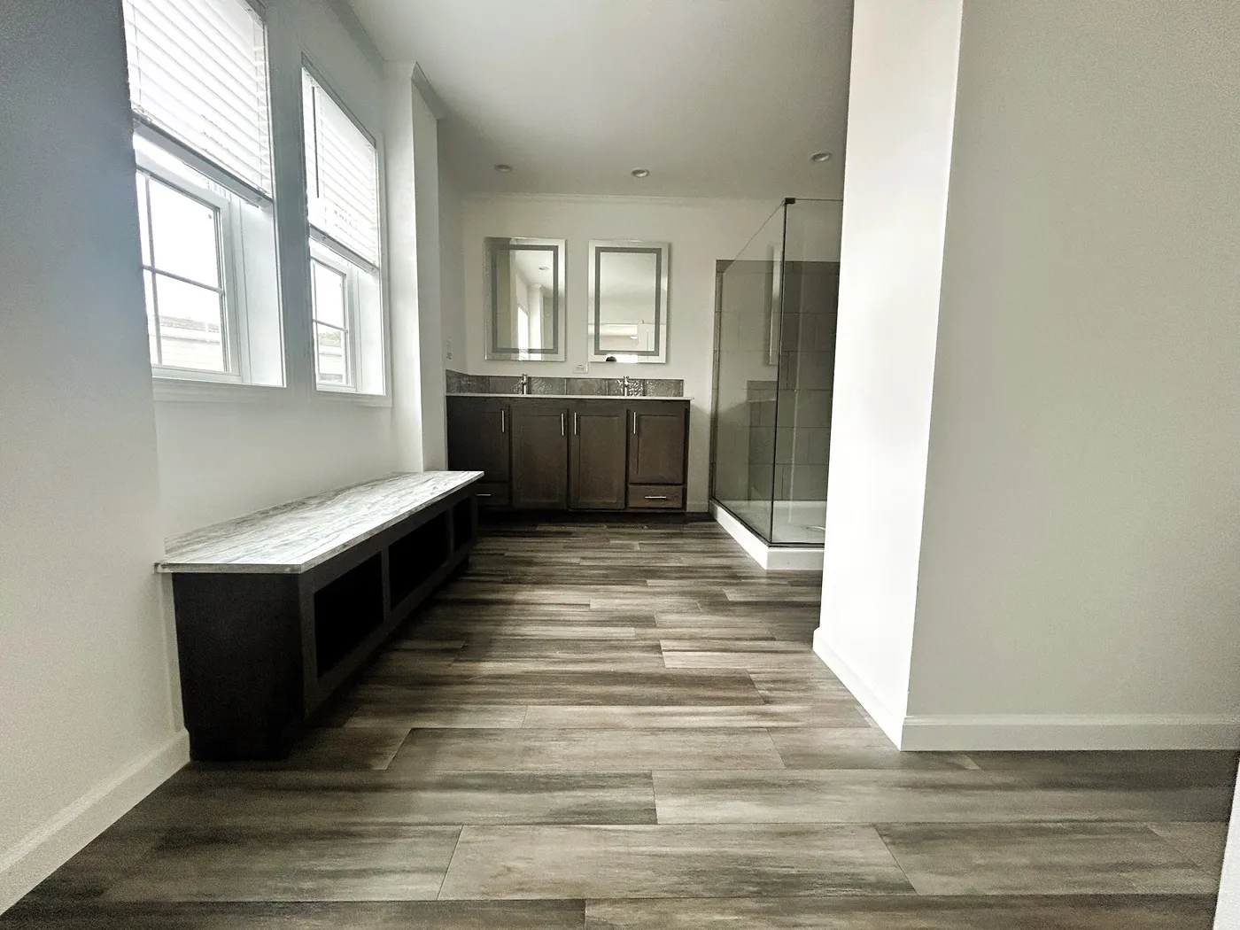 Just look at the added storage in the main bathroom. 