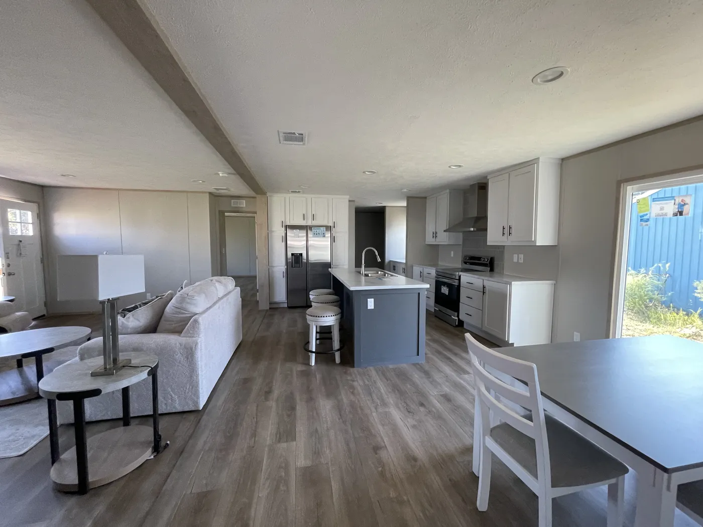 Dining to Kitchen and Living Room View