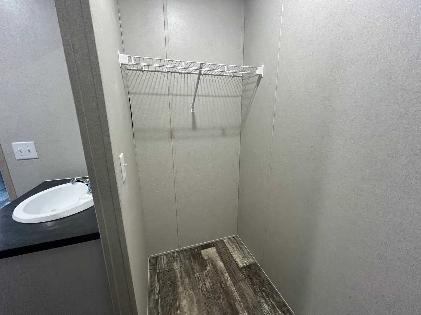 closet storage for the main bathroom. 