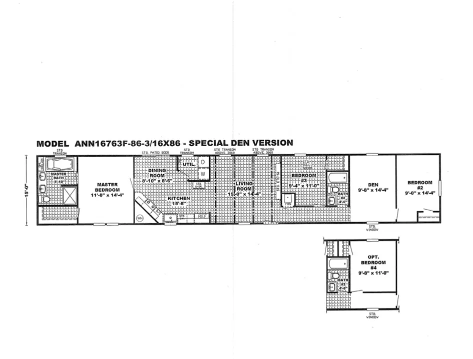 Anniversary Farmhouse- 4 Bedroom Flooplan