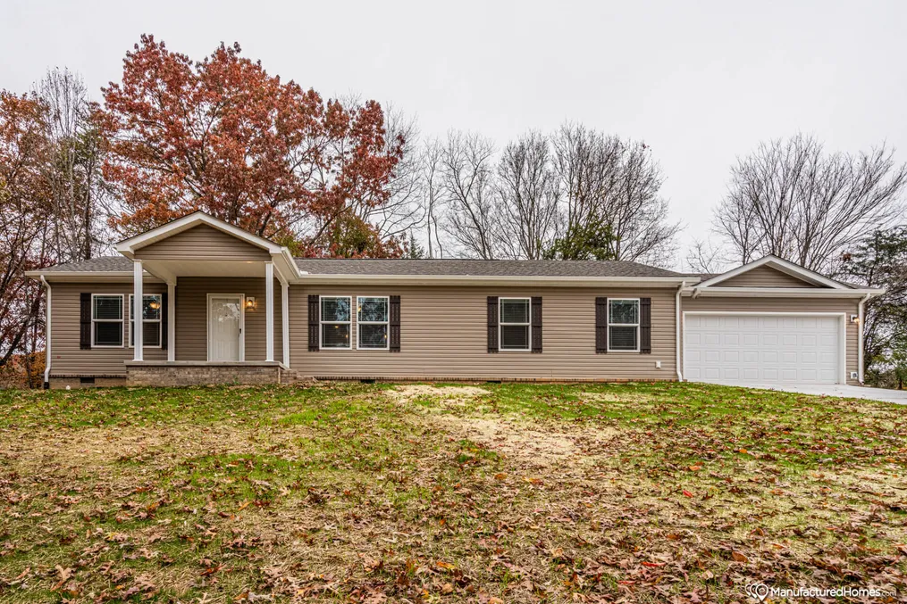 With site built Front Porch and site built Garage