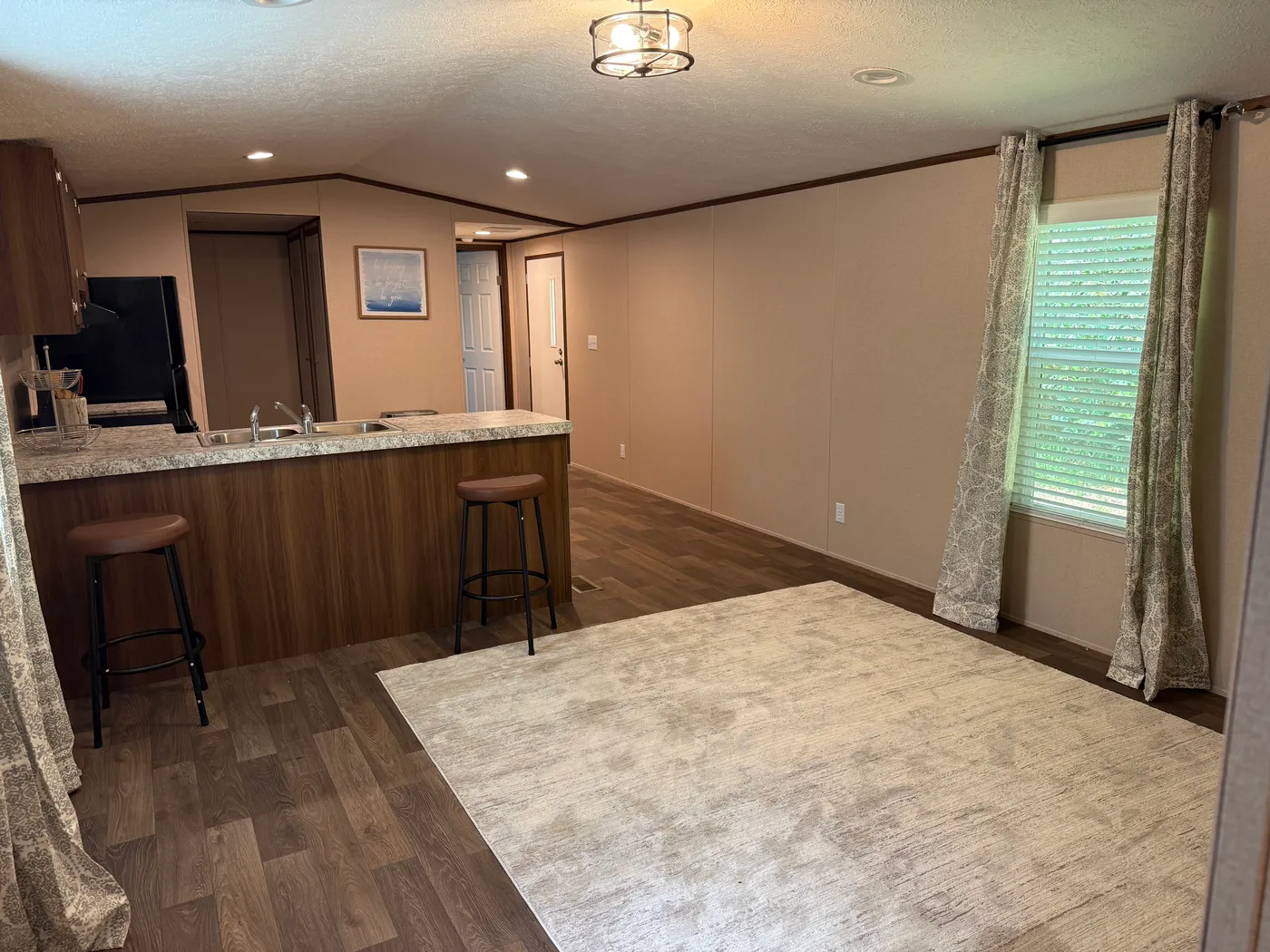 Open living area & kitchen