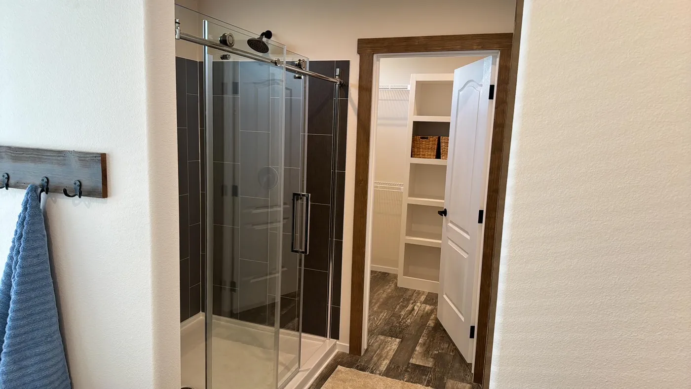 72" huge shower in the primary bathroom.