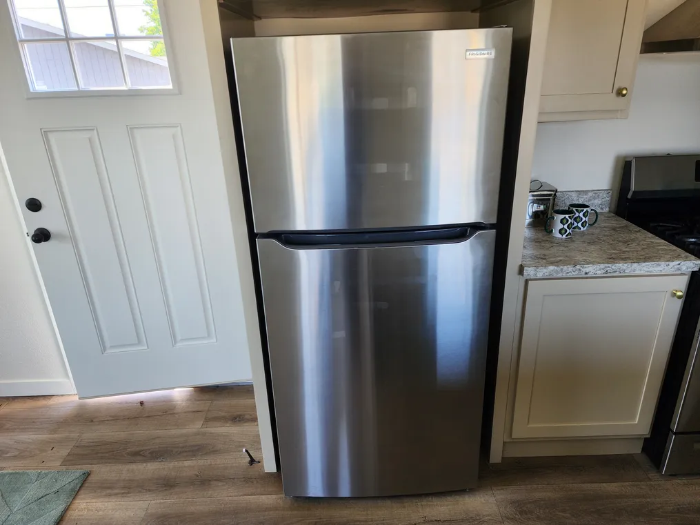 Stainless steel refrigerator included