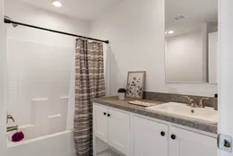 Large counter in guest bathroom