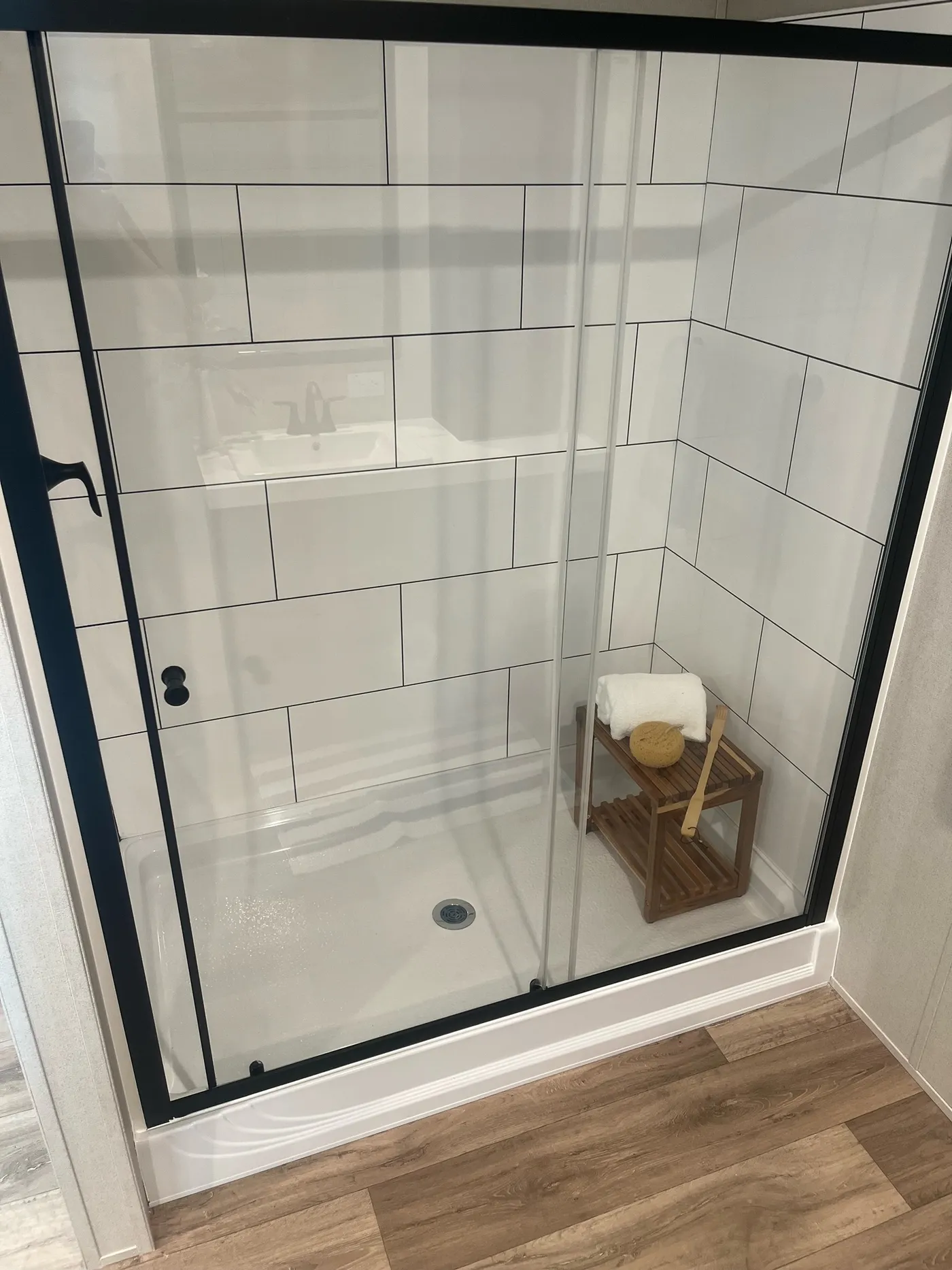 Beautiful manufactured home walk in shower . Best deals and prices on affordable, quality, Clayton Built manufactured home in texas.