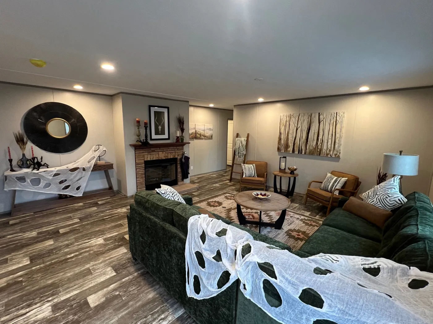 Beautiful fireplace.