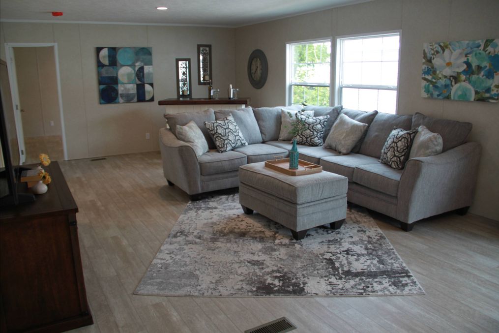 Vibrant, open concept living room