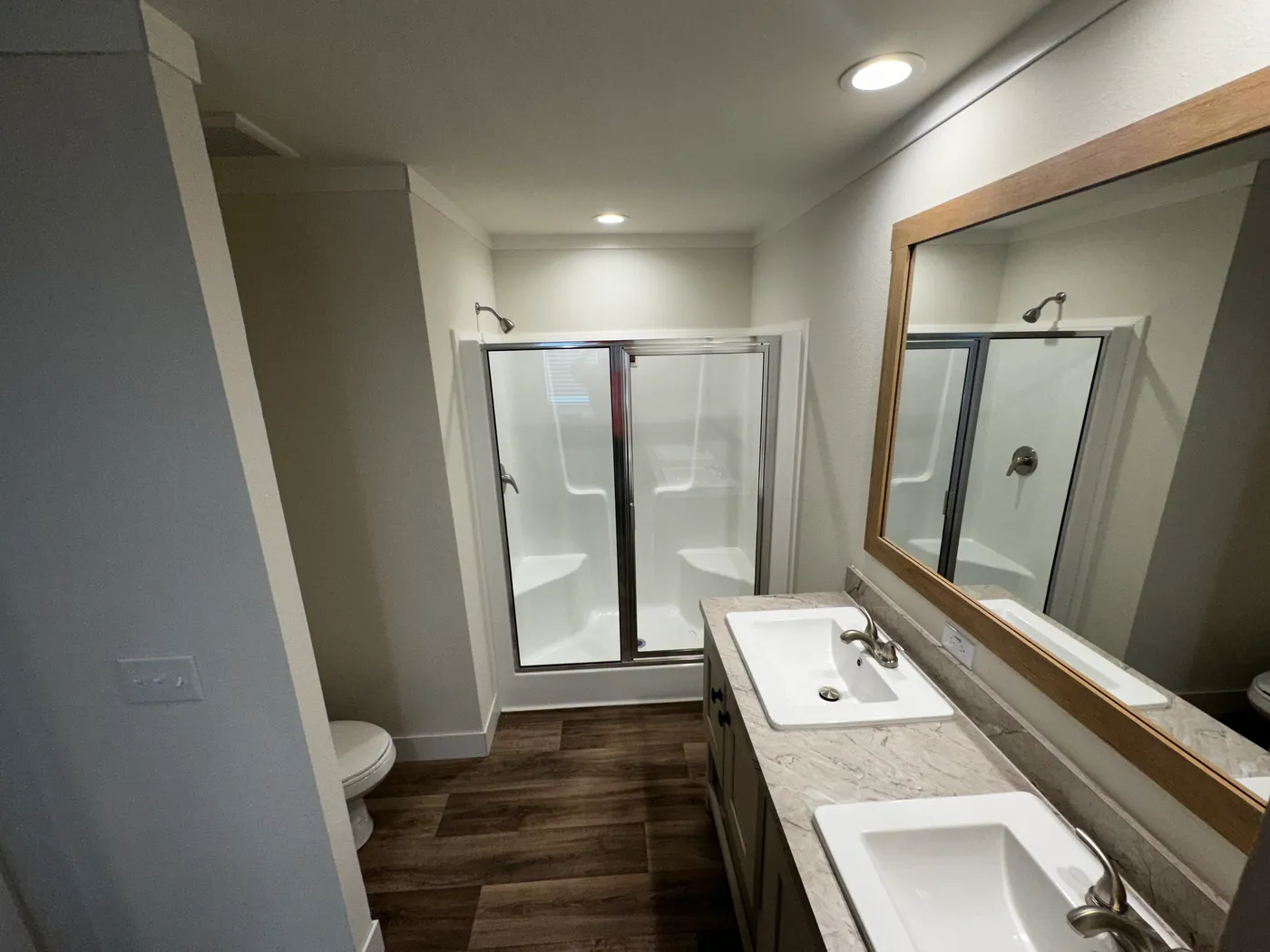 Walk in shower with DUAL Vanity!