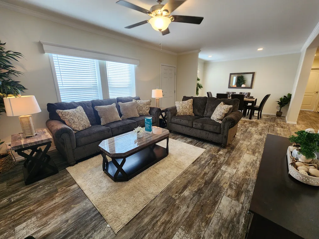Open concept living room and dining room
