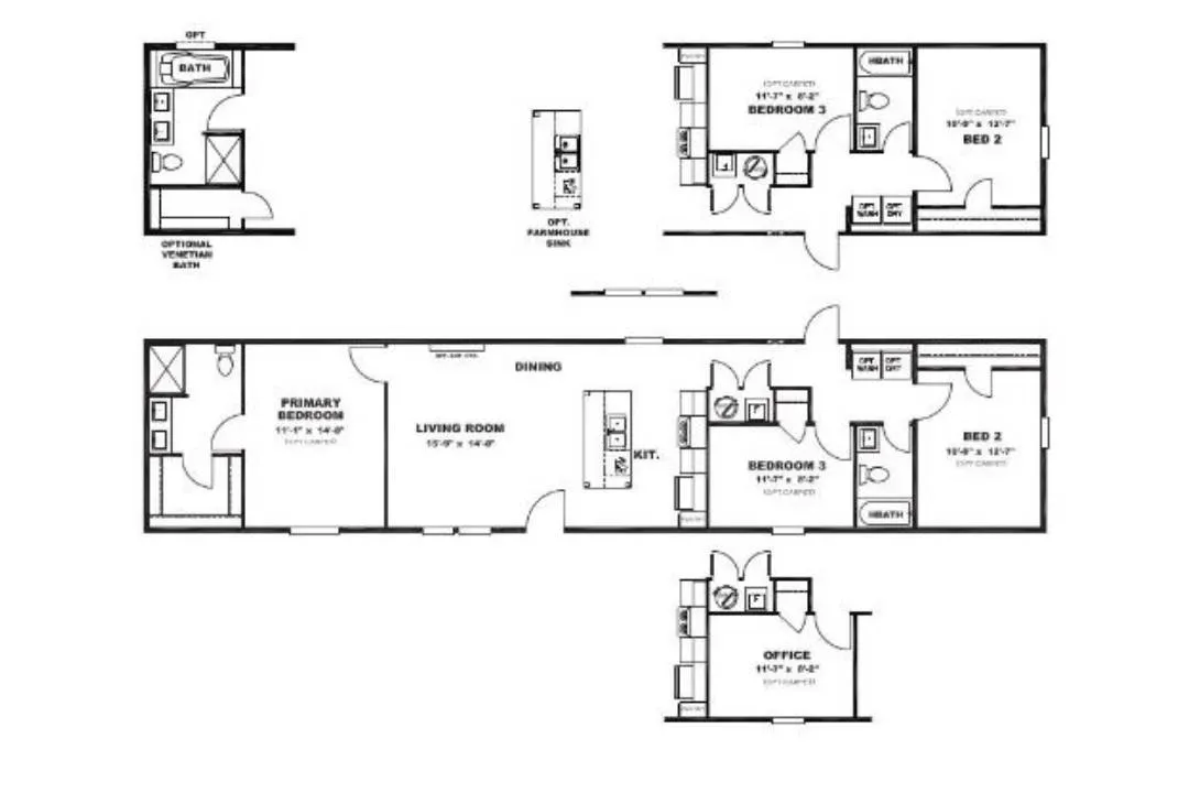 Maynardville 72 3 BED 2 Bath Flooplan