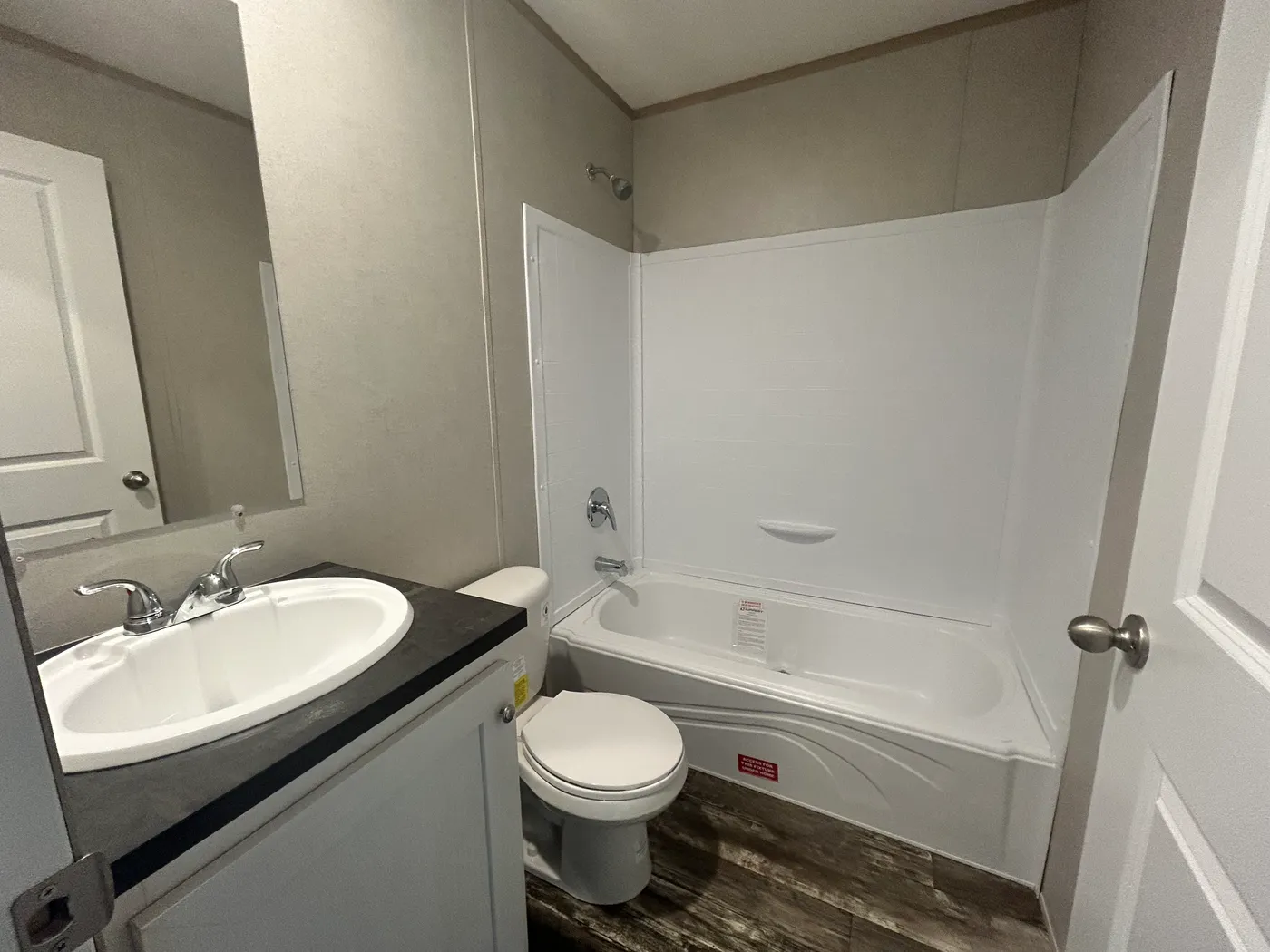 Looking into the guest bathroom.