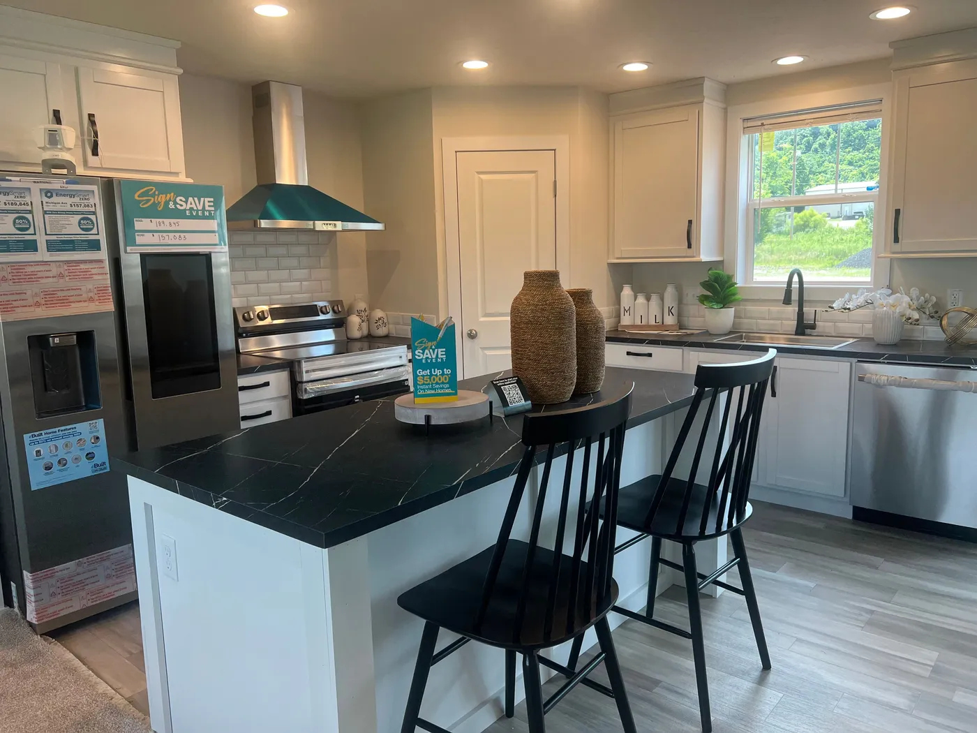 Open Concept - Outlets every 3'