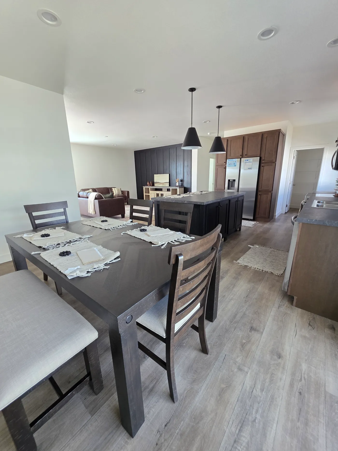 Spacious open dining room 