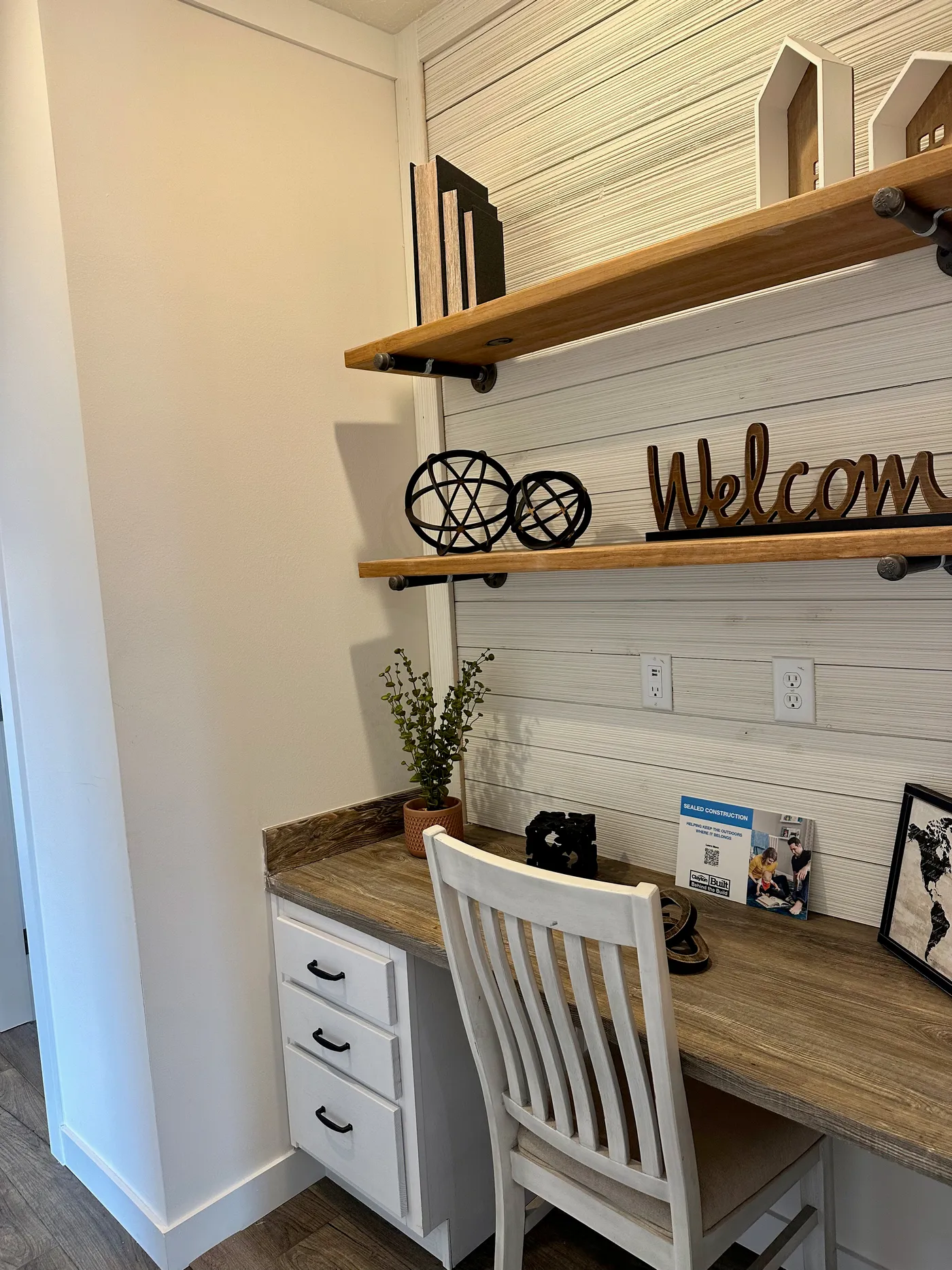 Desk area.