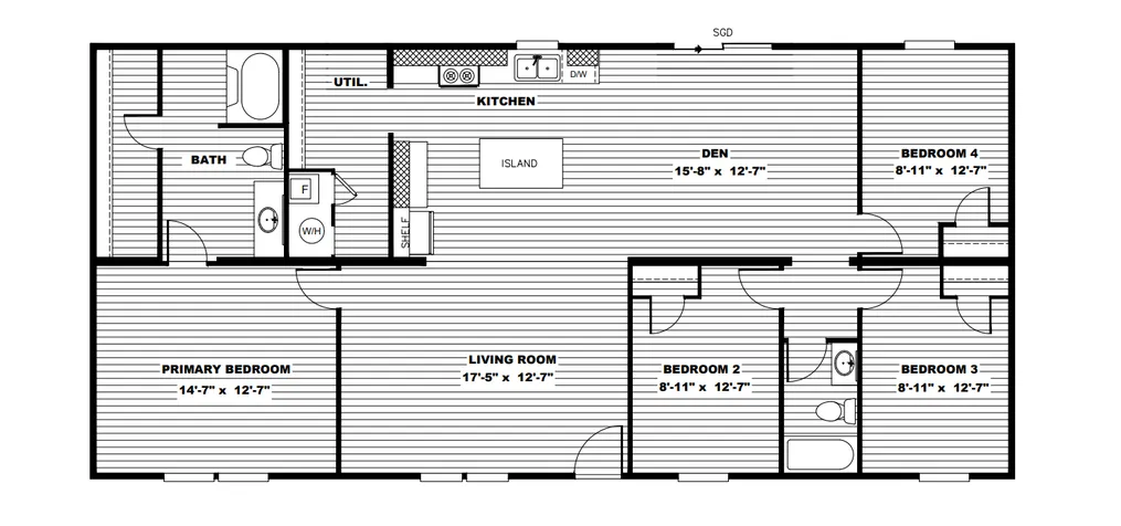 Optional 4th Bedroom In Place of Family Room! 