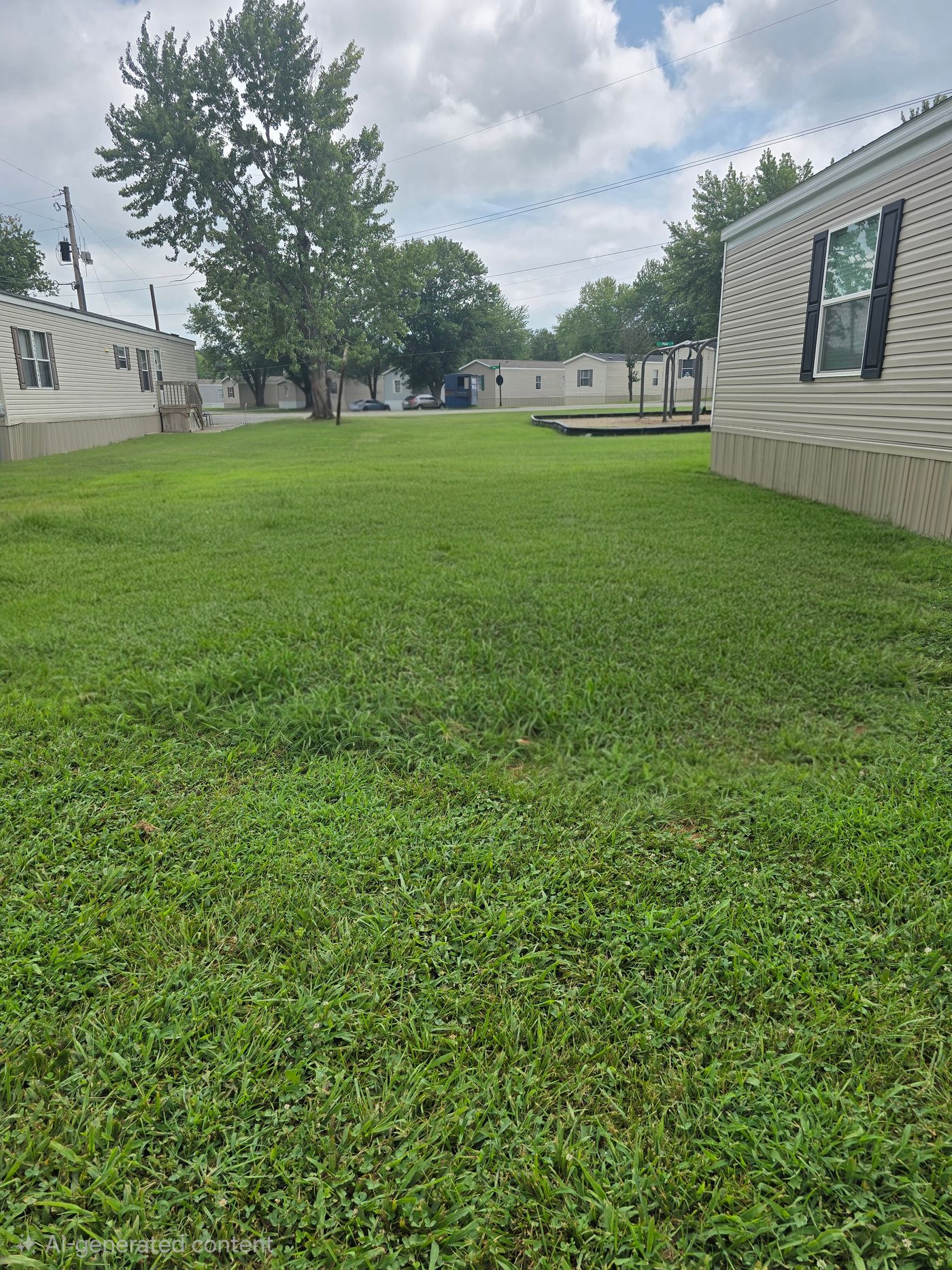 looking into back yard from front of home