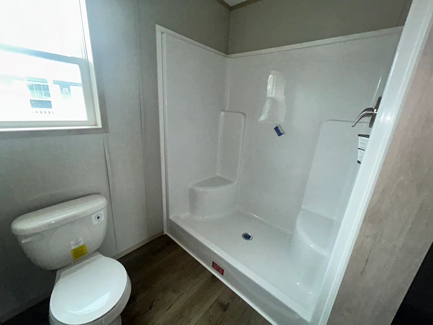A view inside the guest bathroom. 