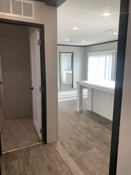 Bedroom 2 doorway - Leading into kitchen. (Doorway leads to 3rd bedroom.