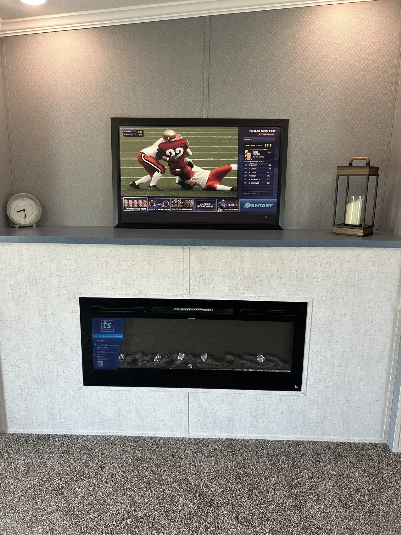 Mater Bedroom Electric Fireplace 