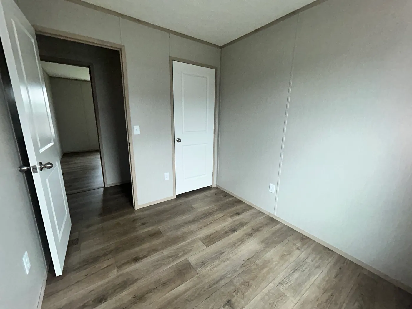 Closet view from inside the guest bedroom. 