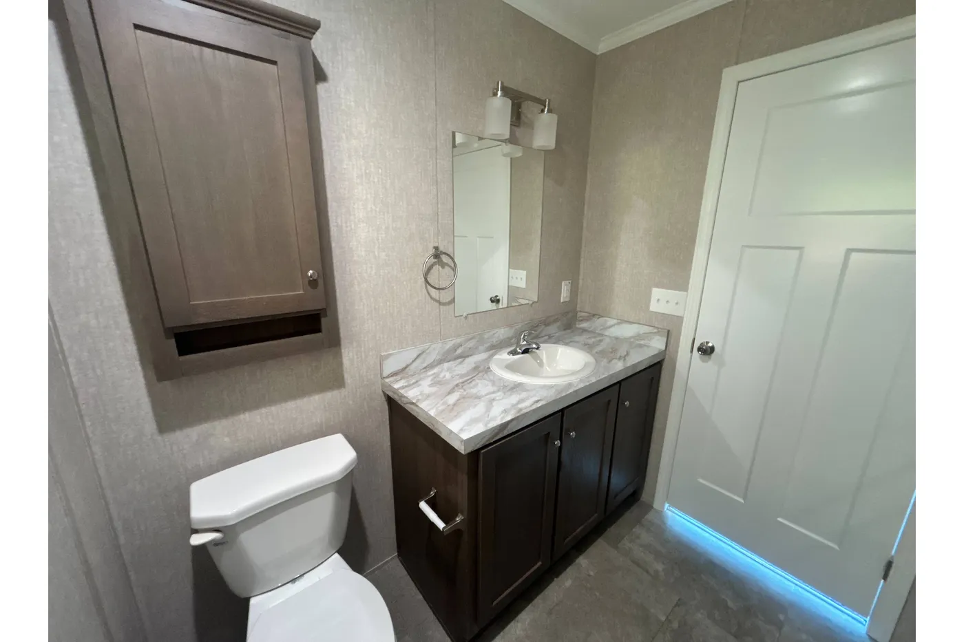A look into the guest bathroom. 