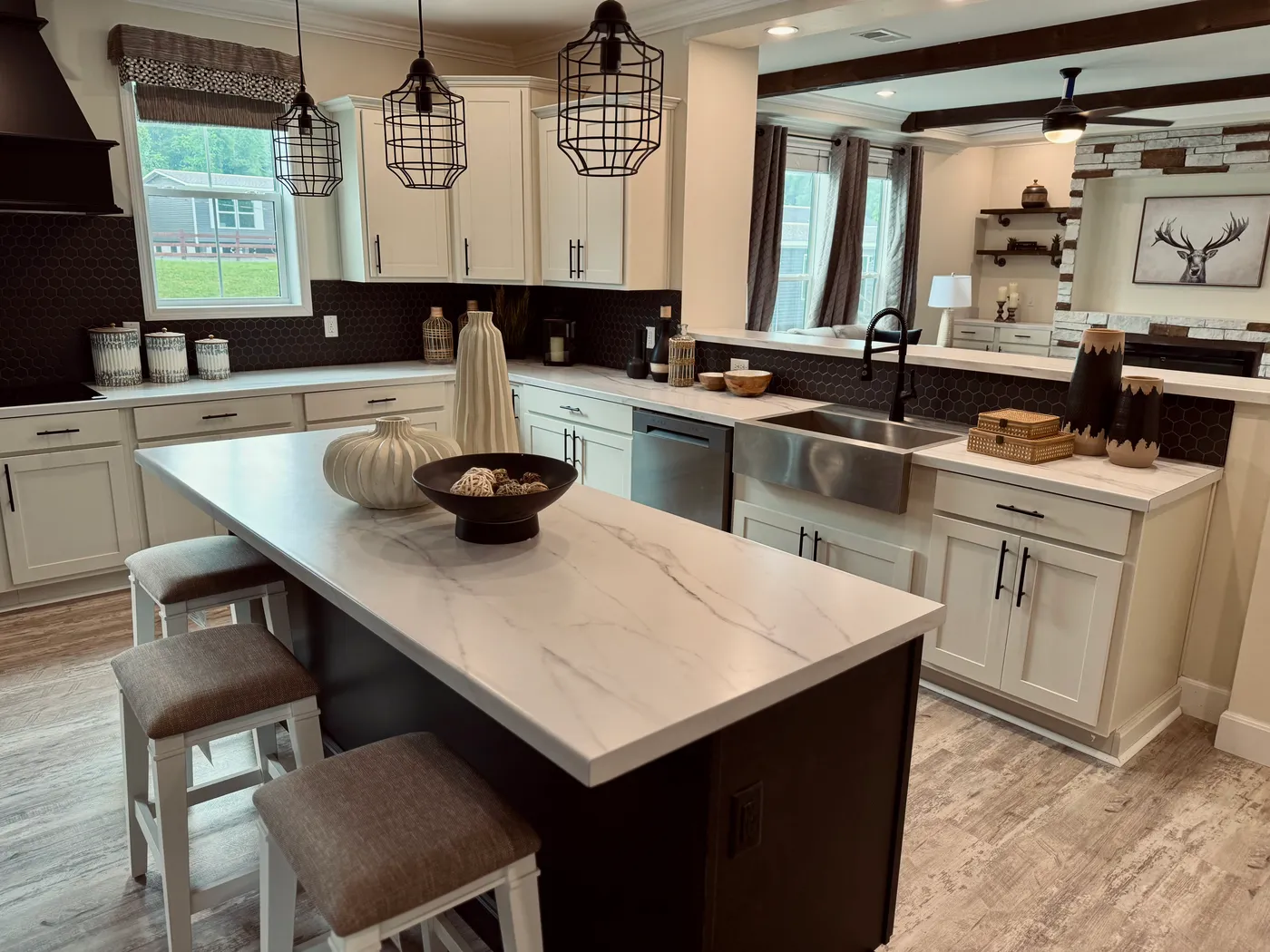 Solid wood custom cabinetry. 