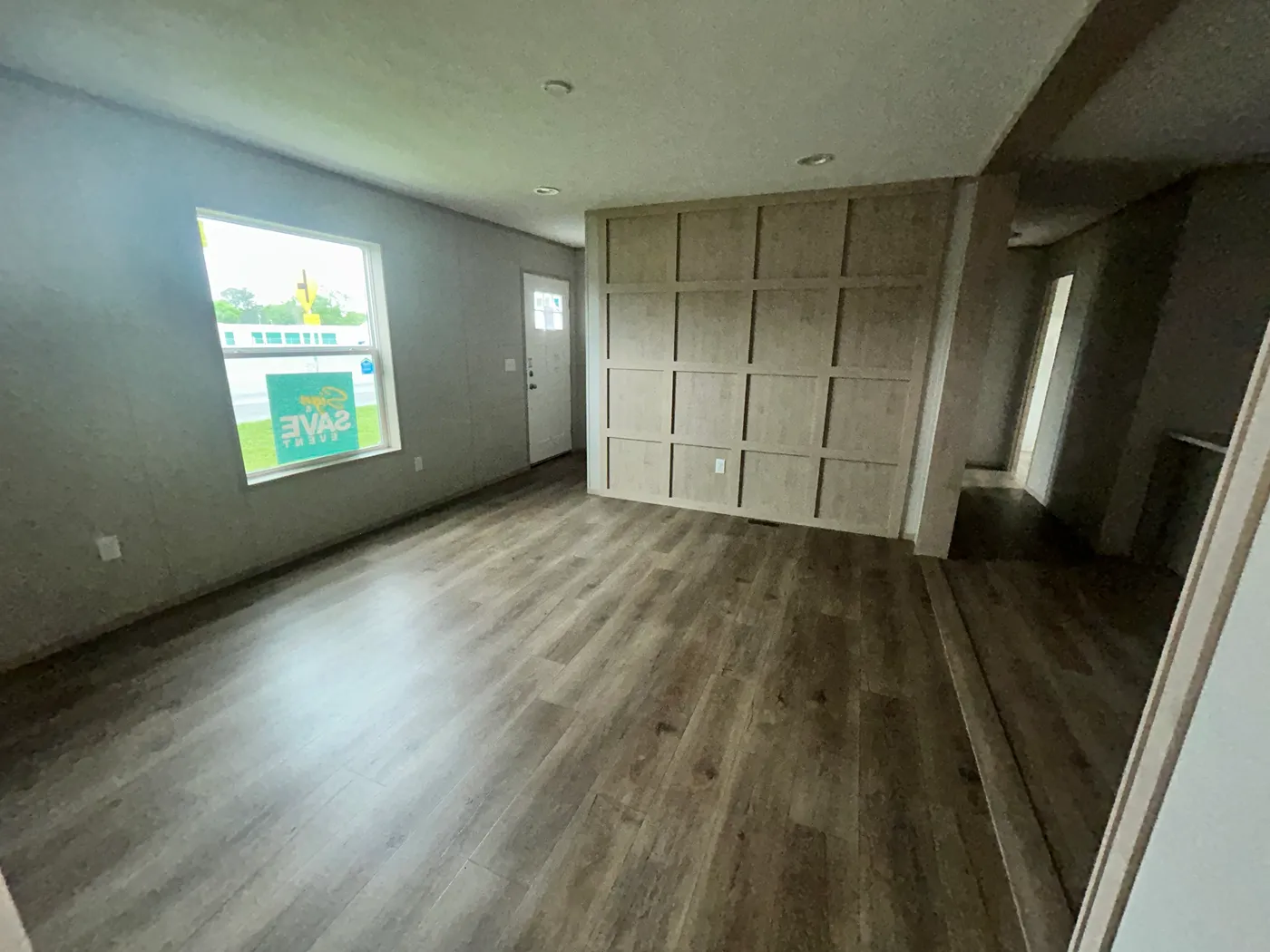 Entry way and Living room view.