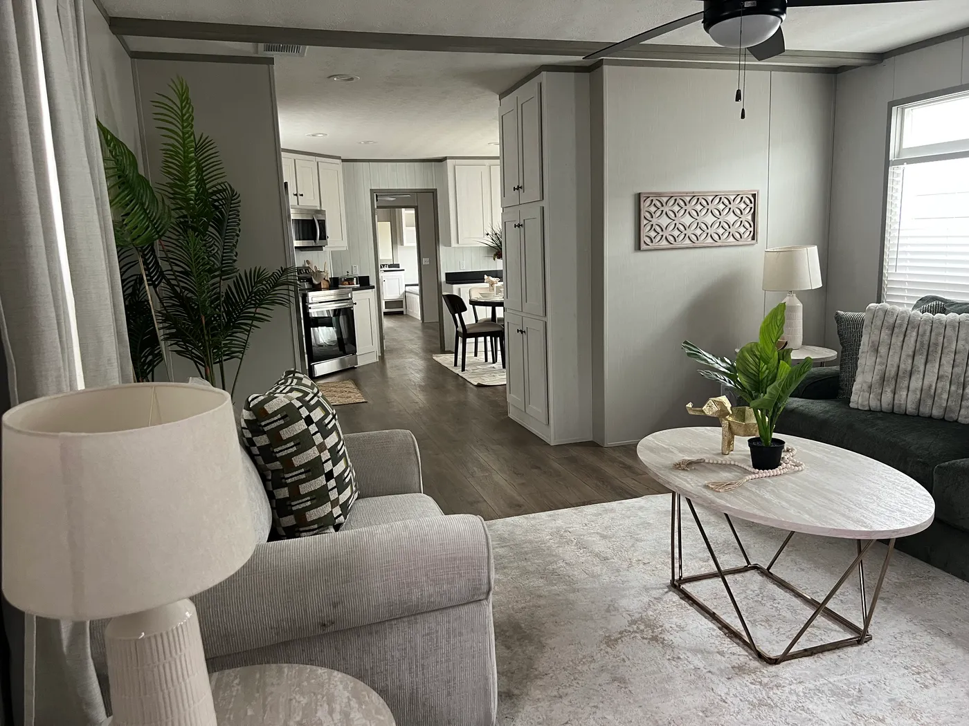 Manufacture Clayton Home Single wide 3bedrooms 2baths Living room